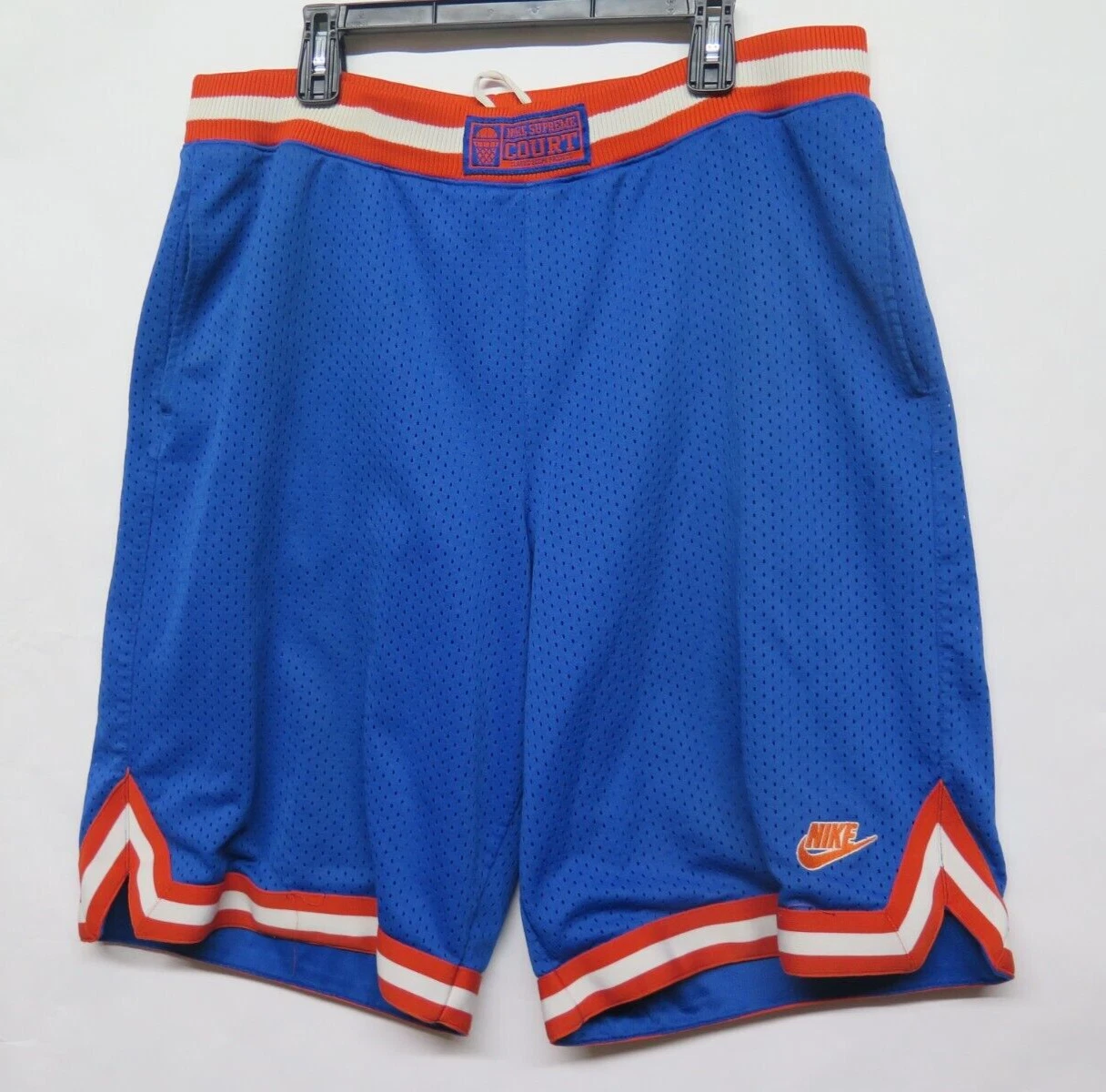 Short de basket Nike Supreme Court Classic Hoops bleu orange taille XL très bon état échauffement