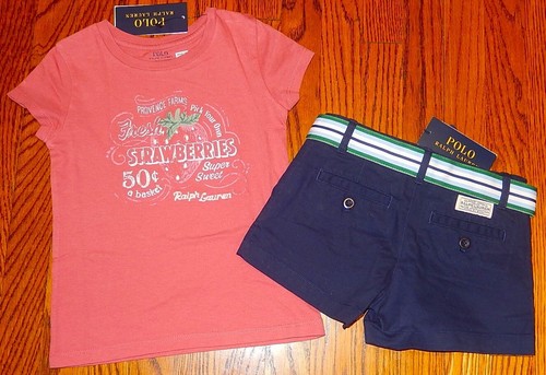 POLO RALPH LAUREN AUTHENTIC GIRLS ORIGINAL BRAND NEW 2Pc SHORTS SET Size 4T, NWT - Picture 3 of 5