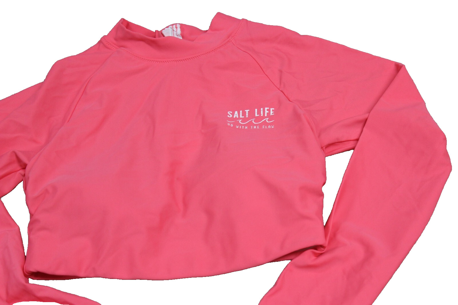 Salt Life PINK Rash Guard Swim Shirt Beach Crop Top Women Small NWT