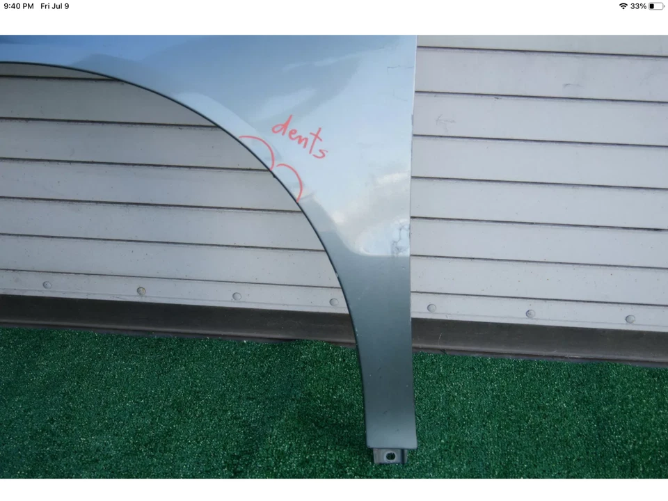 Guardabarros delantero izquierdo honda odyssey 1999 2004 fabricante original 2000 2001 2002 con abolladuras Foto 4 de 4