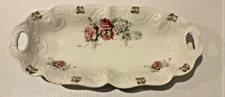 Oval Relish dish Made in Germany Flower design 12"x 6"