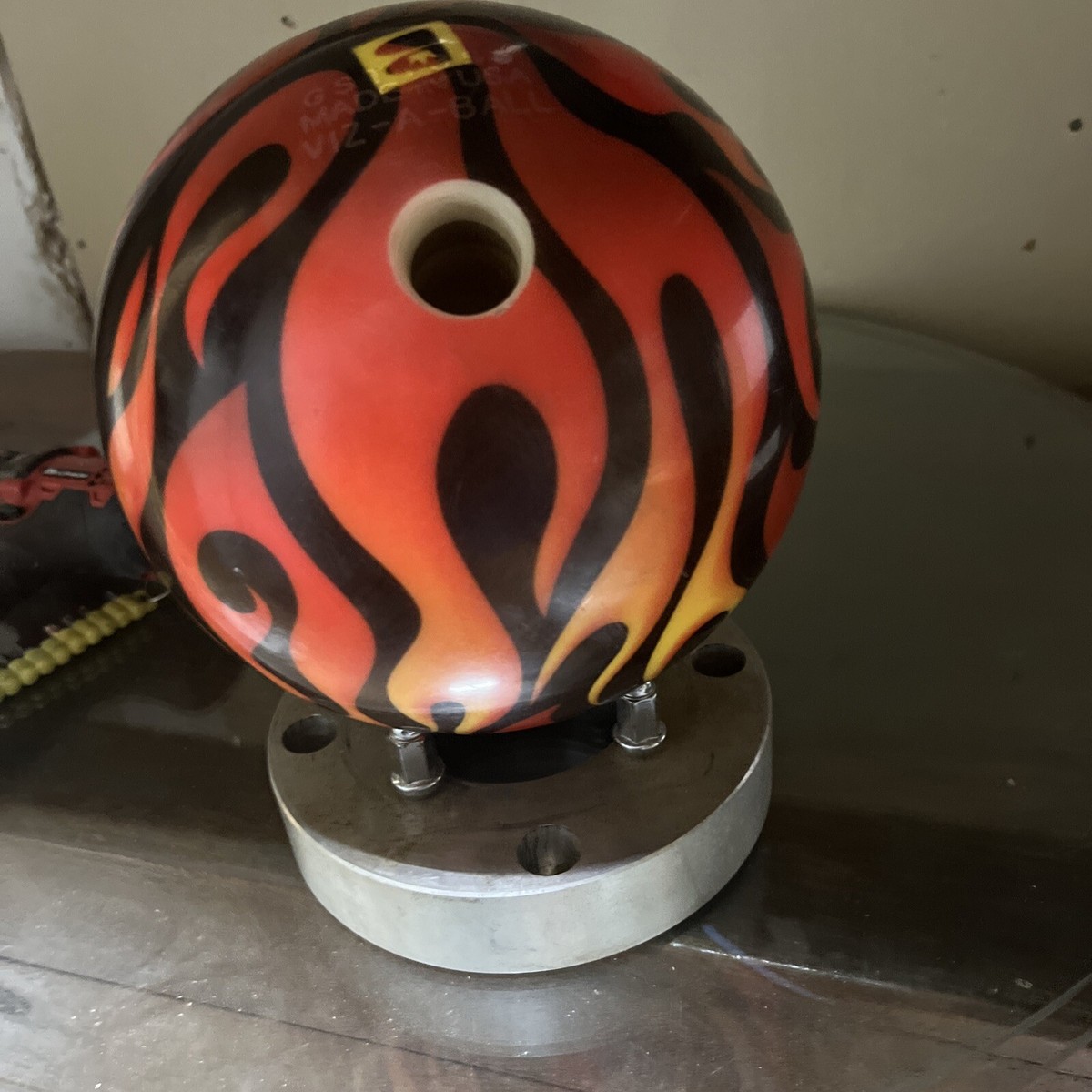 ボール VIZ-A-BALL Brunswick Spiral Viz A Ball Bowling Ball- Black/Blue/Yellow