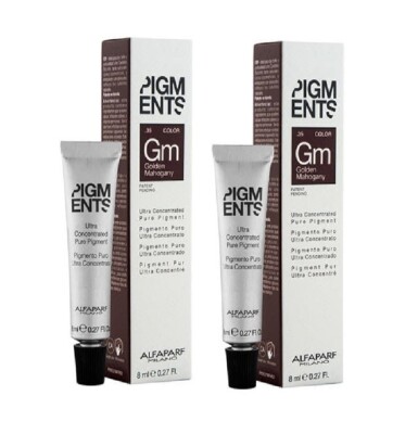 2 PACK -  Alfaparf Milano Pigments Ultra Concentrated Golden Mahogany GM 8ml