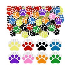 48 Pcs Paw Erasers 8 Colors Paw Print Erasers Dog Birthday Party Favors Cat P...