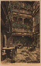 Old postcard postcard Rothenburg- Hof v. Baumeisterhaus GERMANY (1075308)