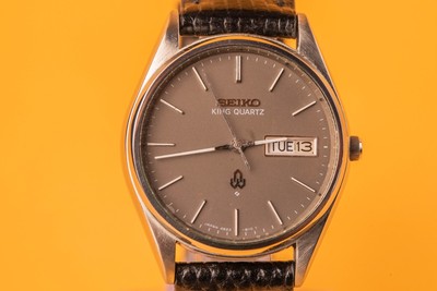 Seiko King Quartz 4823-8110 Grey Dial 36mm Mens Quartz Watch