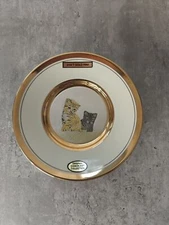 Vintage Chokin Art fine china decorative cat plate