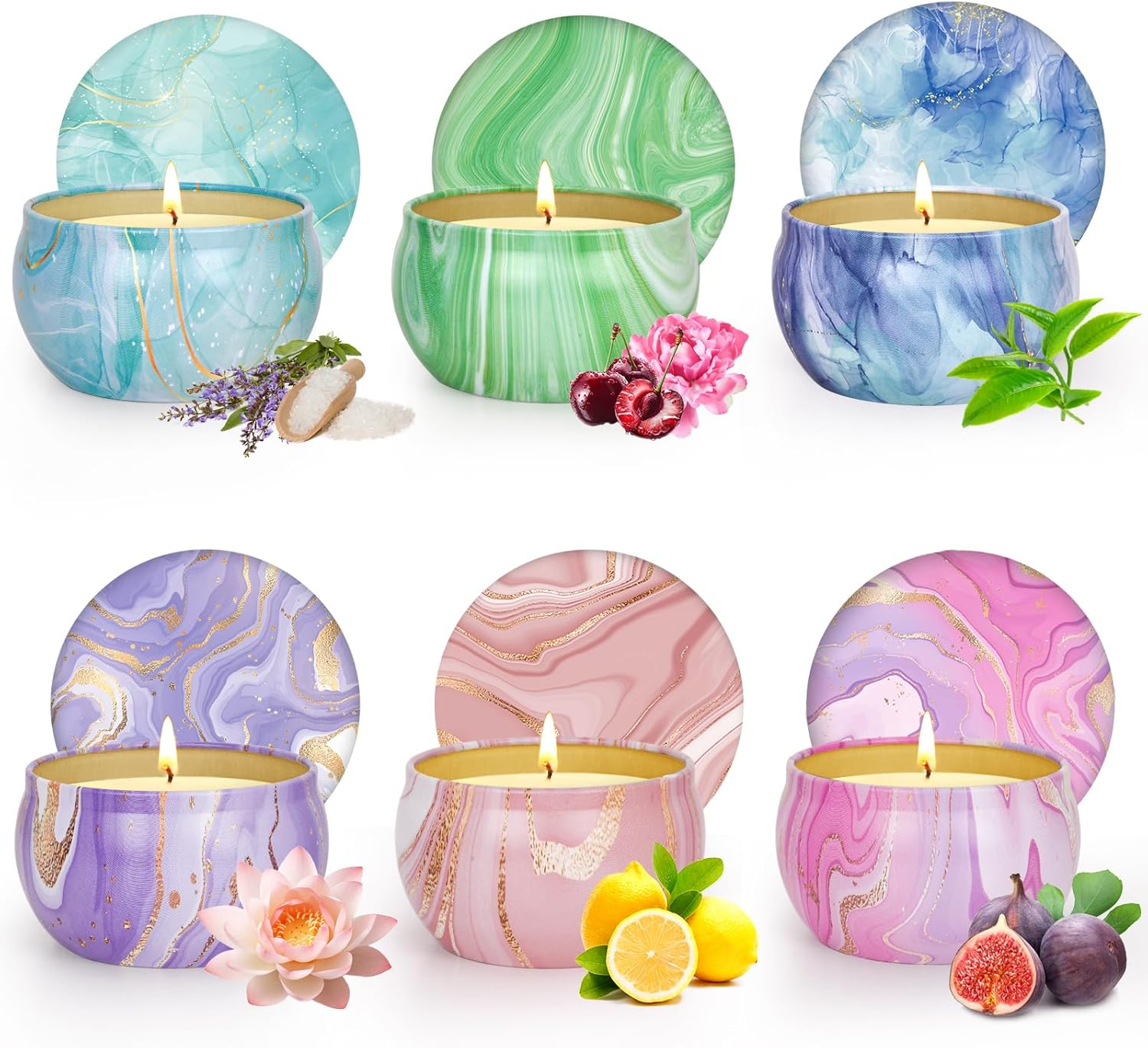 Candles Gifts for Women, 6 Pack Scented Candles for for Home Scented, Natural So-image