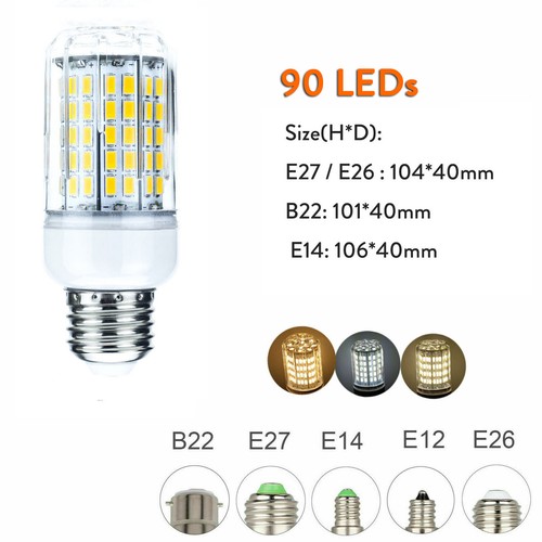 Dimmable LED Corn Light Bulbs E27 E14 5730 SMD 30W - 100W Replacement Lamps - Picture 19 of 19