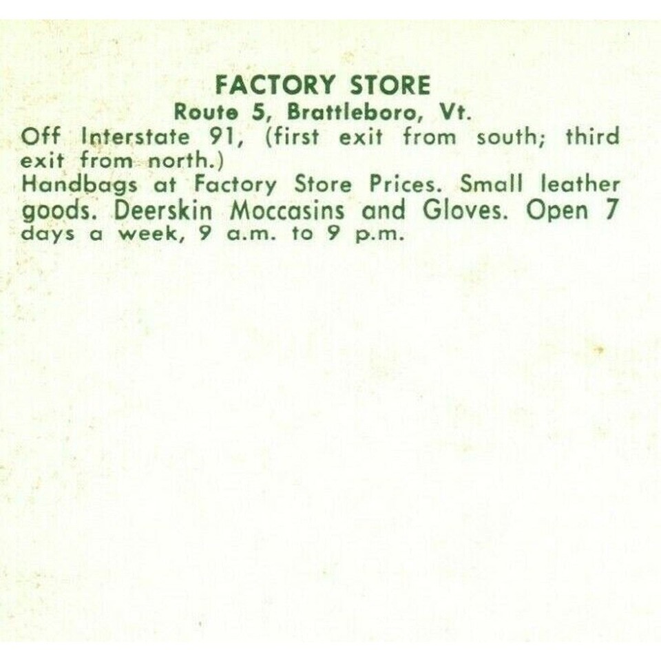 Postcard Factory Store on Route 5 Brattleboro Vermont VT Chrome eBay