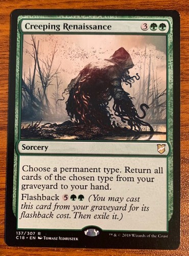 2018 MTG Wizards of the Coast Commander 2018 Creeping Renaissance #137/307 Used - Picture 1 of 2