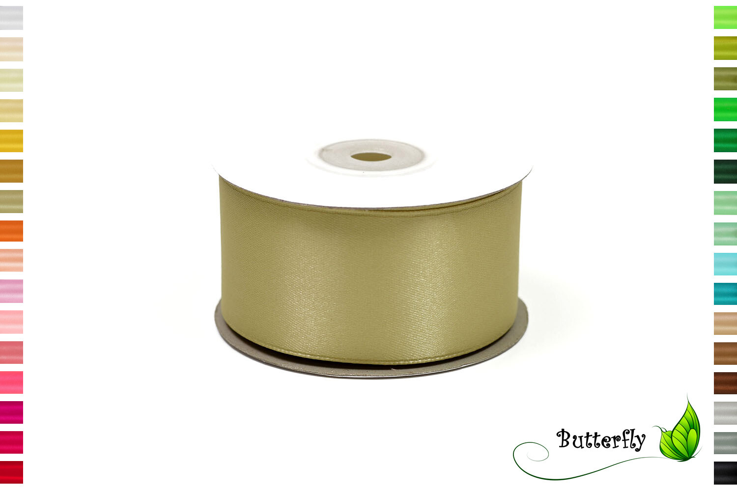 Satinband Grün, 2 Rollen à 91 M X 3 Mm – Geschenkband, Schleifenband Für Hochzeit, Weihnachten, Basteln