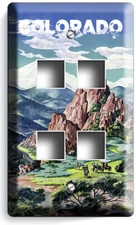 COLORADO MOUNTAINS LIGHT SWITCH OUTLET WALL PLATES VINTAGE POSTER ART HOME DECOR