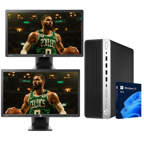 HP ProDesk 600 G5 i5/i7 9th Gen 32GB RAM 2TB SSD Dual HP Monitor 23in Win 11 Pro