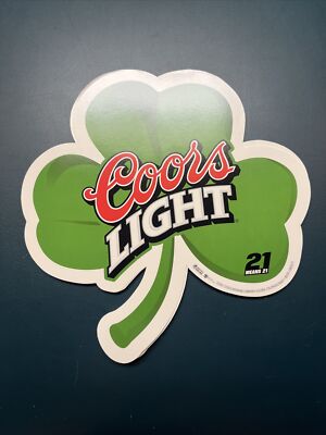 Coors Light Beer Sign Shamrock (St. Patrick s Day - Man Cave - Bar Decoration)