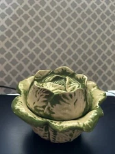 Vintage Holland Mold Ceramic Cabbage/Lettuce Head Bowl Dish