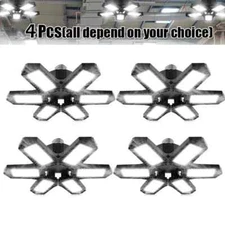 4Pack LED Garage Light 600W 900000LM Deformable Bright Shop Ceiling Bulb Lamps