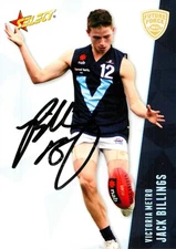Signed 2012 St Kilda Saints AFL Select Future Force Rookie Card - Jack Billings