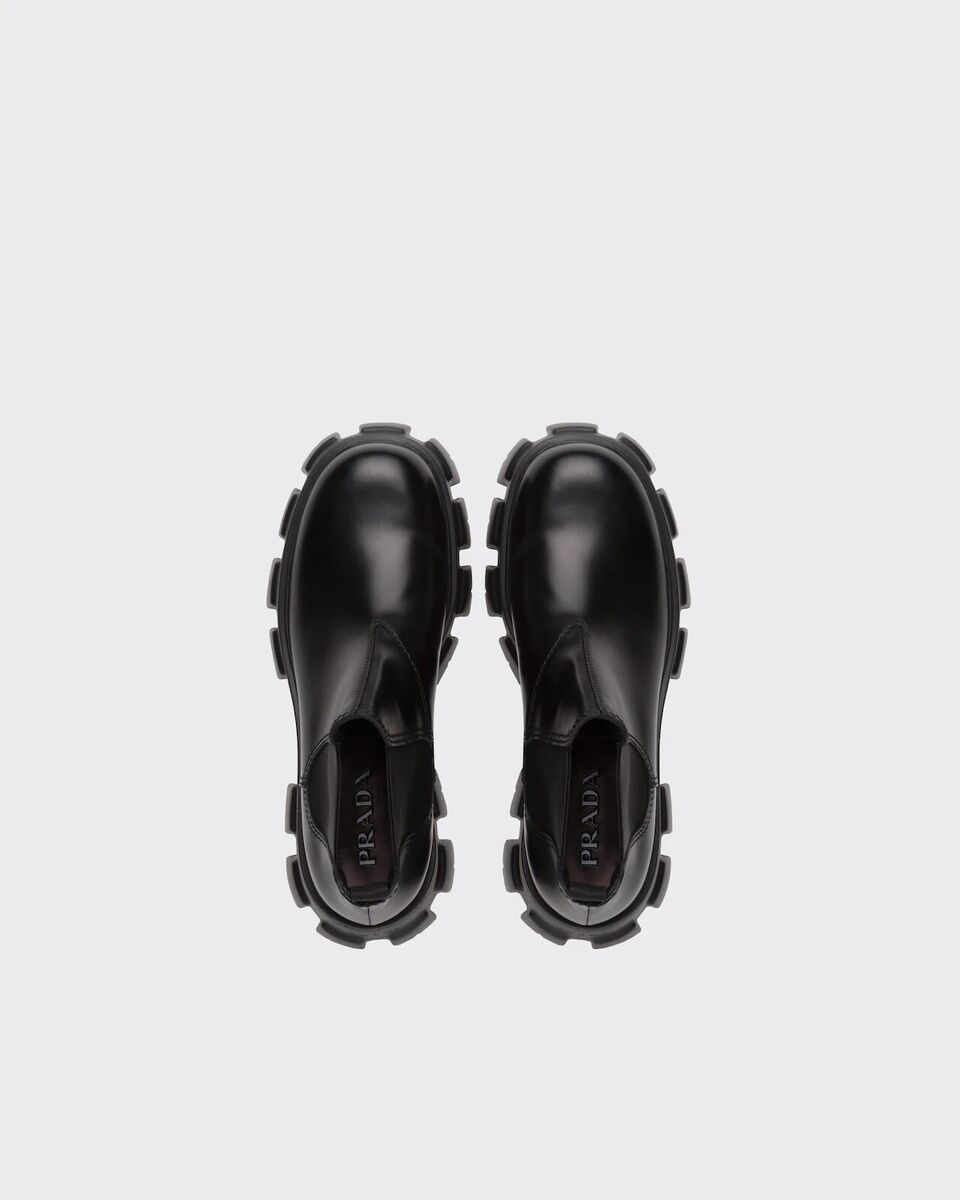 Prada Monolith brushed leather Chelsea boots - Chunky Ankle Prada Monolith brushed leather Chelsea boots - Chunky Ankle