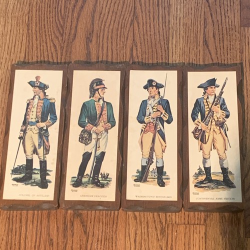 Frederick Elmiger 4Pc Wood Revolutionary War Soldiers Wall Decor