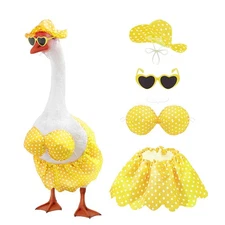 Porch Goose Outfits Porch Goose Clothes with Straw Hat Glasses for 23" Cement
