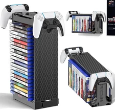 Video Game Disc Rack Tower Storage Holder Stand Universal for PS5/PS4/ XBOX One/