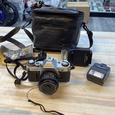 Canon AE-1 Program 35mm SLR Film Camera W/50mm Lens Tested Working