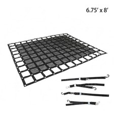 Cargo Net 6.75' x 8' FT Heavy Duty W/Cam Buckles  S-Hooks For Pickup Trucks