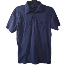 G/Fore Polo Shirt Mens Medium Navy Blue Golf Performance Stretch Lightweight