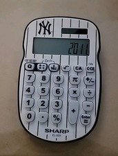 2011 New York Yankees Gameday Promo Sharp Solar Calculator EL-S25 Home Colors