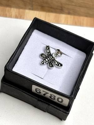 Dragonfly Pendant  Silver With Crystal Stone In Gift Box