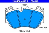 Bremsbelagsatz FÜR Porsche Cayenne (9PA) - ATE 13.0460-4840.2