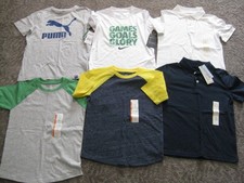 Nike Puma Boys Clothes Lot T shirts Polo Size 6 7 NWT Cat Jack Lot of 6 New