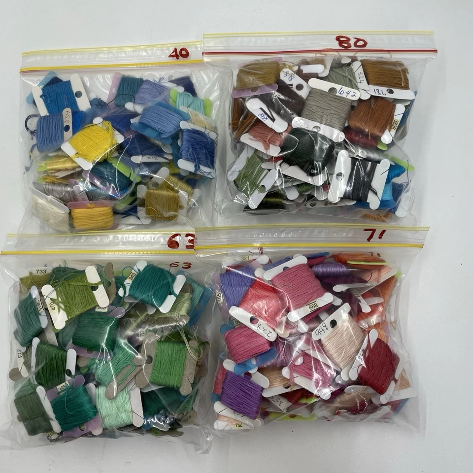 Over 200 Full and Partial Skeins, Carded DMC Embroidery Thread - image 2 of 4