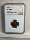 1946-D 1C LINCOLN WHEAT CENT NGC MS65 RD