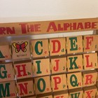 Wood Learn The Alphabet Wooden Abacus Style Flip Letter Number Picture ABCs Toy — photo 3