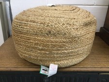 New Round Natural Coloured Jute Footstool by Indira