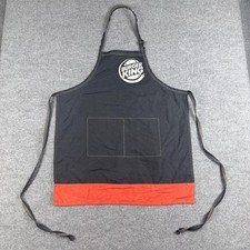 Vintage Burger King Apron Mens One Size Black Red Pocket Fast Food Work BK