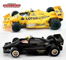 AFX Mega G+ Ayrton Senna Lotus F1 DOUBLE-DEAL HO Slot Cars #22113-22114 (2 cars)