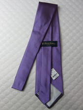 NWT Brooks Brothers Men s Makers Collection Pure Silk Tie Solid Purple Made USA