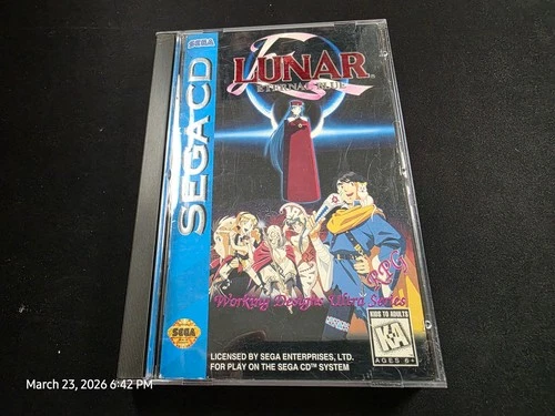 Lunar: Eternal Blue Working Designs Sega CD MINT condition COMPLETE+reg card!