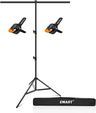 3X6.5Ft Portable T-Shape Backdrop Stand with Adjustable Green Screen Photo Backg
