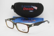 NEW RAY-BAN RB 5206 2445 HAVANA GREEN SILVER AUTHENTIC EYEGLASSES 54-18