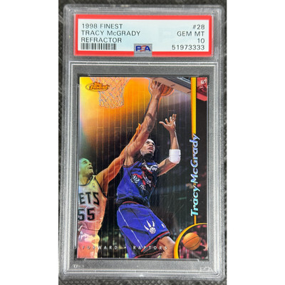 1998-99 Topps Finest Tracy McGrady Refractor #28 PSA 10 Gem Mint T-Mac Pop 11