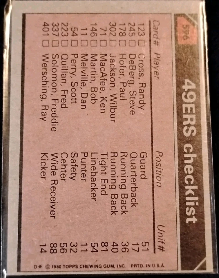 1980 Topps - Team Leaders Freddie Solomon, Dwaine Board, James Owens #526 (RC) - Image 2 of 2