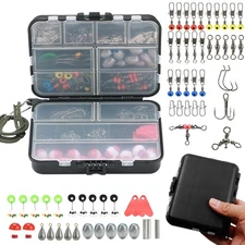 264 Pieces Fishing Accessories Kit With Fishing Tackle Box Fishing Gear Kit US