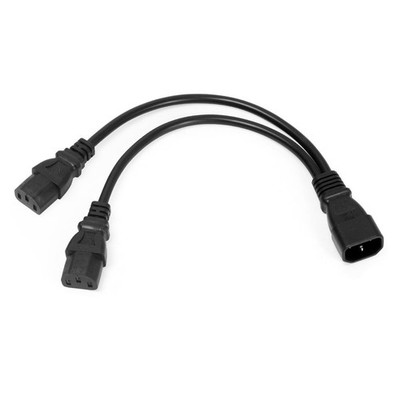C14 To 2x C13 Y Splitter Power Extension Cable UPS Server Adapter Cord