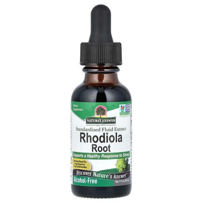 Nature s Answer Rhodiola Rhodiola Rosea 100 mg 1 fl oz 30 ml Alcohol-Free,