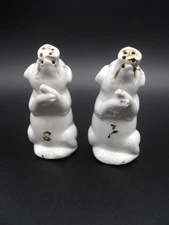 Vintage Farmhouse Chic Porcelain Pig Salt & Pepper Shaker Made in Germany