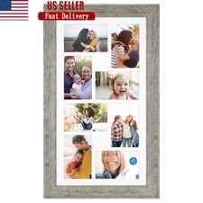 8-Opening Collage Picture Frame 4x6 Photos Wall Display Durable Plastic New